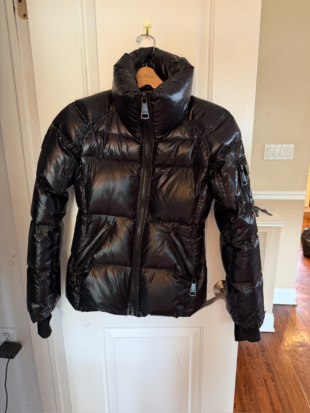 SAM. Black Shiny Puffer Jacket